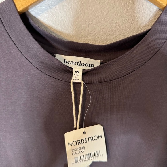 New Heartloom Side Cut Out Short Sleeve, Back Knot, Midi Dress in Galaxy XS - Picture 8 of 16